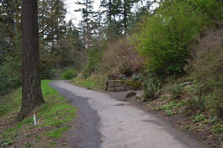Paved access route to trail network Paved access route to trail network
